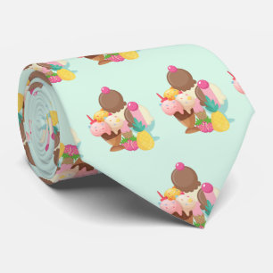 Cravate Motif mignon de crème glacée