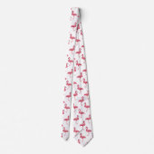 Cravate Motif mignon de flamant de rose de plage (Dos)
