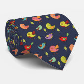 Cravate Motif mignon d'oiseaux Whimsical à main (Roulé)