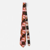 Cravate Motif mignon rose (Devant)