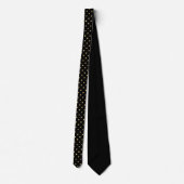 Cravate Motif mini pois dorés sur fond noir (Dos)