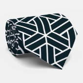 Cravate Motif minimal bleu bleu Triangles (Roulé)