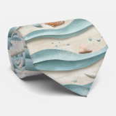 Cravate Motif minimal bohème de plage (Roulé)