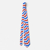 Cravate Motif minimal rouge squelette (Dos)