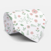 Cravate Motif minimal tropical (Roulé)