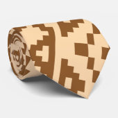 Cravate Motif minimaliste Brown beige africain (Roulé)