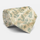 Cravate Motif Minimaliste de Verdure Fraîche (Roulé)