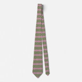 Cravate Motif miroir feuille verte (Devant)