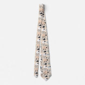 Cravate Motif Mocal Mouton Pastel Beige Couleur Minimale (Dos)