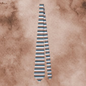 Cravate Motif Mocha Brown Turquoise blanc