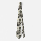 Cravate Motif moderne Abstrait en marbre gris vert (Devant)