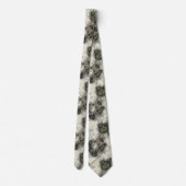 Cravate Motif moderne Abstrait en marbre gris vert (Dos)