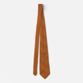 Cravate Motif moderne chic orange noir Chevron (Dos)