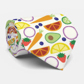 Cravate Motif moderne de fruits et légumes (Roulé)