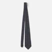 Cravate Motif moderne étoile bleu foncé (Dos)