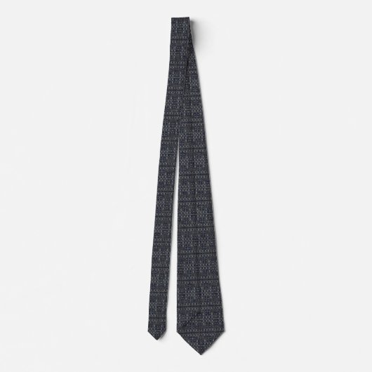 Cravate Motif moderne étoile bleu foncé (Dos)