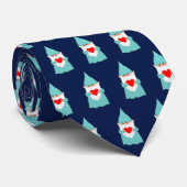 Cravate Motif moderne Noël Gnome sur Navy Blue (Roulé)