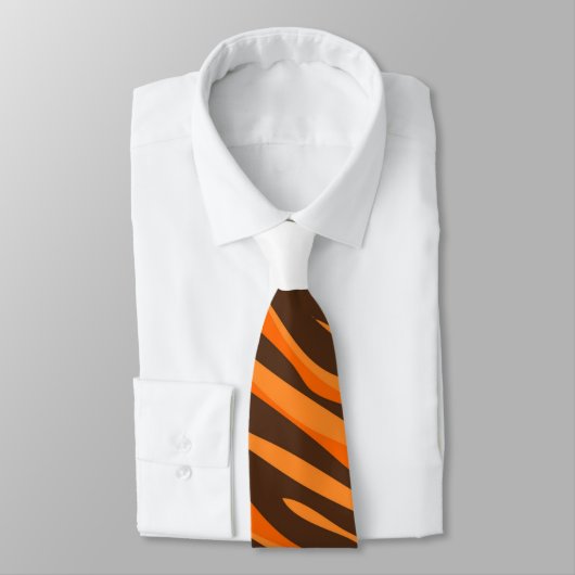 Cravate Motif moderne Tiger imprimé fourrure (Attaché)