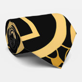 Cravate Motif monochromatique Black Gold (Roulé)