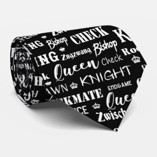 Cravate Motif monochrome du grand maître d'échecs