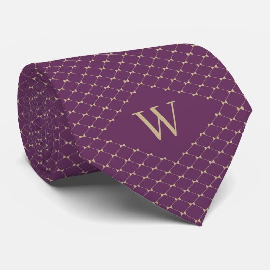 Cravate Motif Monogram Gold Chain Link (Roulé)