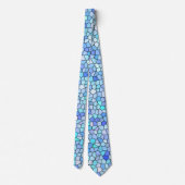 Cravate Motif Mosaïque Bleu (Dos)