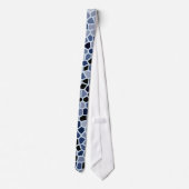 Cravate Motif mosaïque bleu moderne cool (Dos)