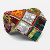 Cravate Motif mosaïque en verre tendu #14 (Roulé)
