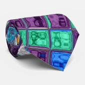 Cravate Motif mosaïque en verre tendu #5 (Roulé)