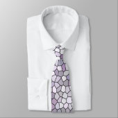 Cravate Motif mosaïque gris violet (Attaché)