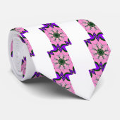 Cravate Motif Motif Monogramme noir et rose joli (Roulé)