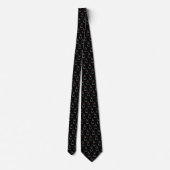 Cravate Motif motoneige d'hiver mignon noir (Dos)