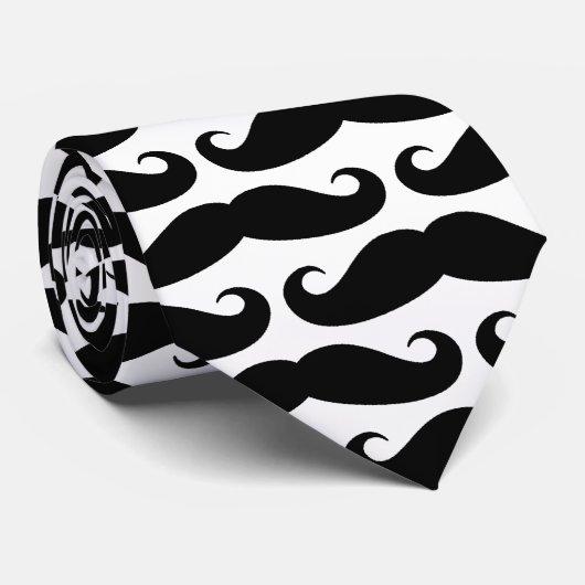 Cravate motif Moustache (Roulé)