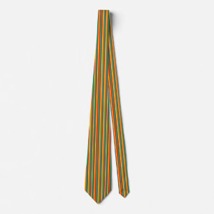 Cravate Motif multi de rayures verticales d'arc-en-ciel de
