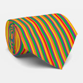 Cravate Motif multi de rayures verticales d'arc-en-ciel de (Roulé)