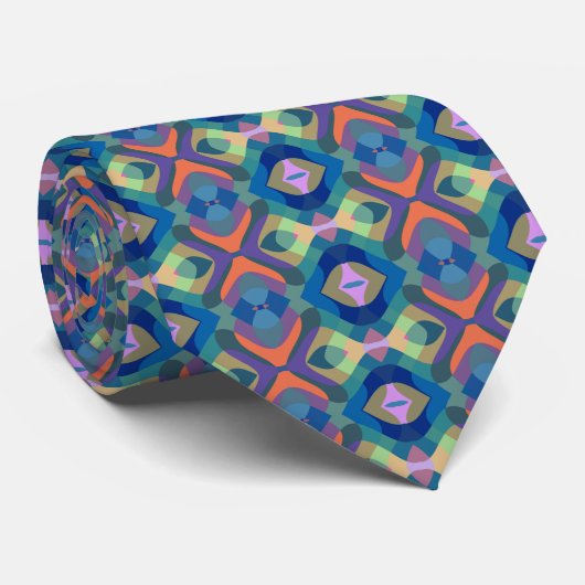 Cravate Motif multicolore (Roulé)