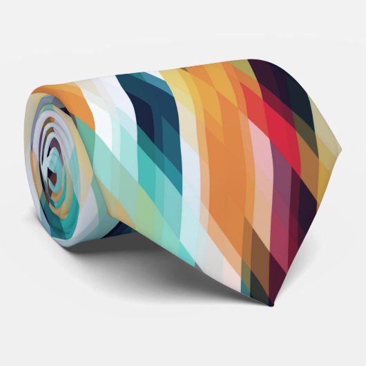 Cravate Motif multicolore coloré (Roulé)