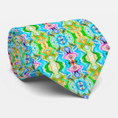 Cravate Motif multicolore coloré joyeux (Roulé)