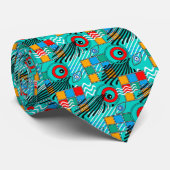 Cravate Motif multicolore créatif abstrait moderne (Roulé)