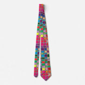 Cravate Motif multicolore de fenêtre en verre tendu (Dos)