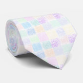 Cravate motif multicolore en bloc pastel (Roulé)