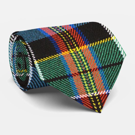Cravate Motif multicolore Tartan (Roulé)