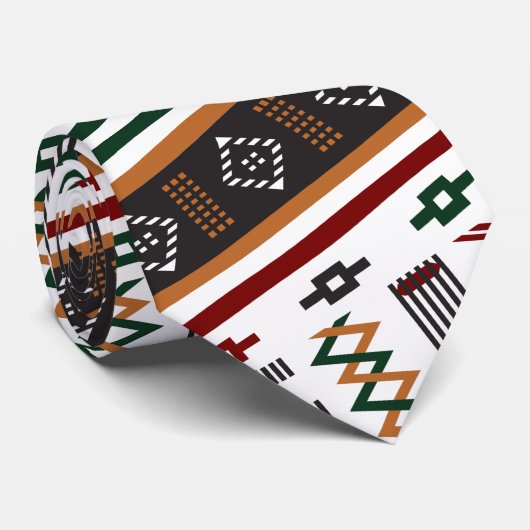 CRAVATE MOTIF MZEB AMAZIGH SYMBOLE DE BERBERBERBER STROPDAS (Opgerold)