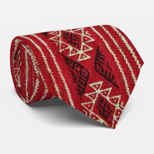 CRAVATE MOTIF MZEB AMAZIGH SYMBOLE DES BERBERES (Roulé)