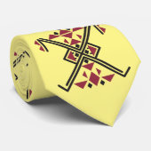 CRAVATE MOTIF MZEB AMAZIGH SYMBOLE DES BERBERES (Roulé)