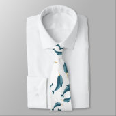 Cravate Motif Narwhal (Attaché)