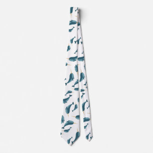 Cravate Motif Narwhal