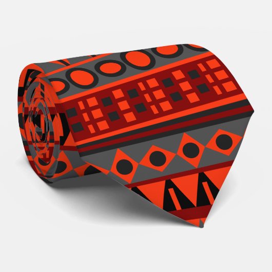 Cravate Motif natif Aztec (Roulé)