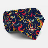 Cravate Motif nautique (Roulé)