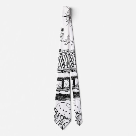 Cravate Motif nautique rétro (Devant)